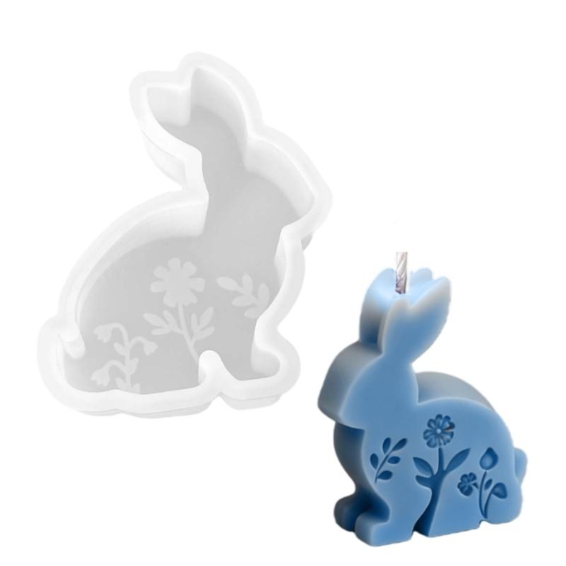 

Embossed Flower Hare Silicone Candle Molds Heat Resistant Silicone Mould for Making Candle Soap Festival Decoration 1
