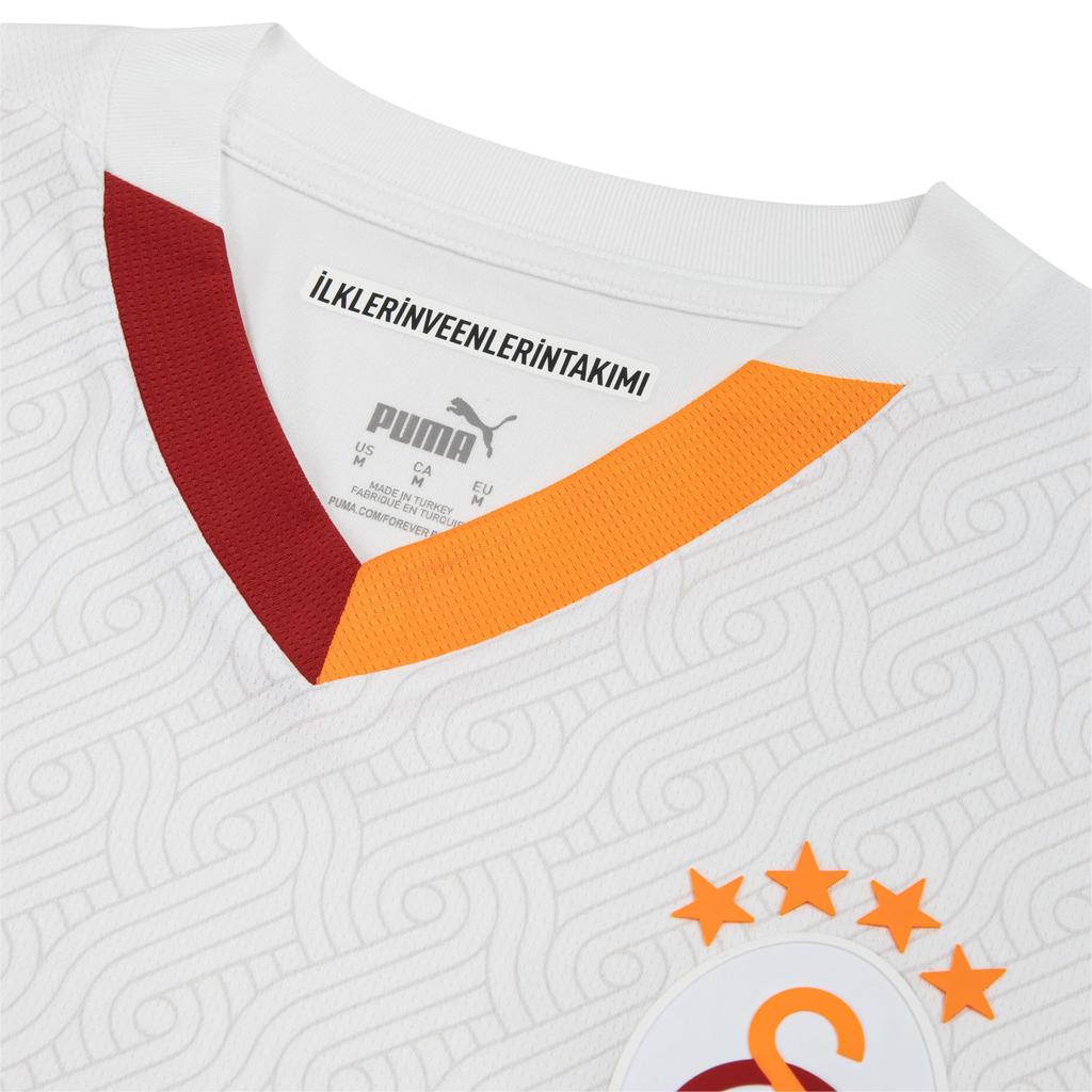Puma SS24 Galatasaray SK Series Logo Fashion Away Short Sleeve Football Shirt Men Tops White Red 779652-02