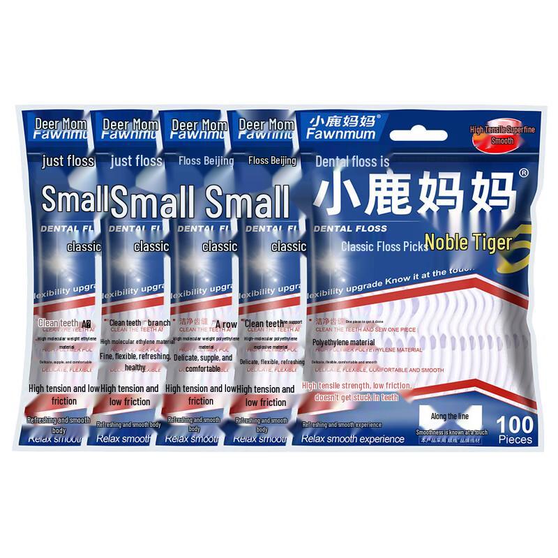 Xiao Lu Mama Gui Hu High Tension Smooth Dental Floss Picks, 500 Count