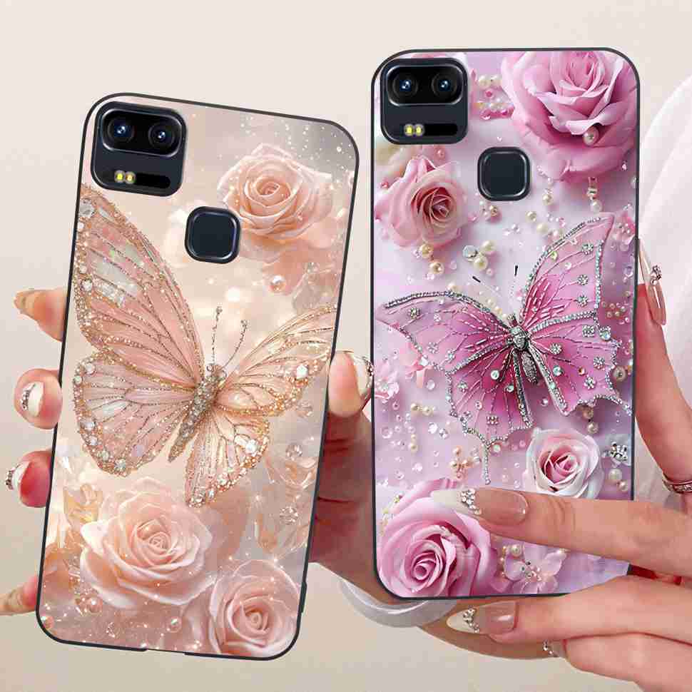 Für Asus Zenfone 3 Zoom Hülle Cartoon Schmetterling Löwe Silikon TPU Schwarz Weiche Abdeckung Für Asus ZE553KL Handyhüllen Stoßstange Fundas
