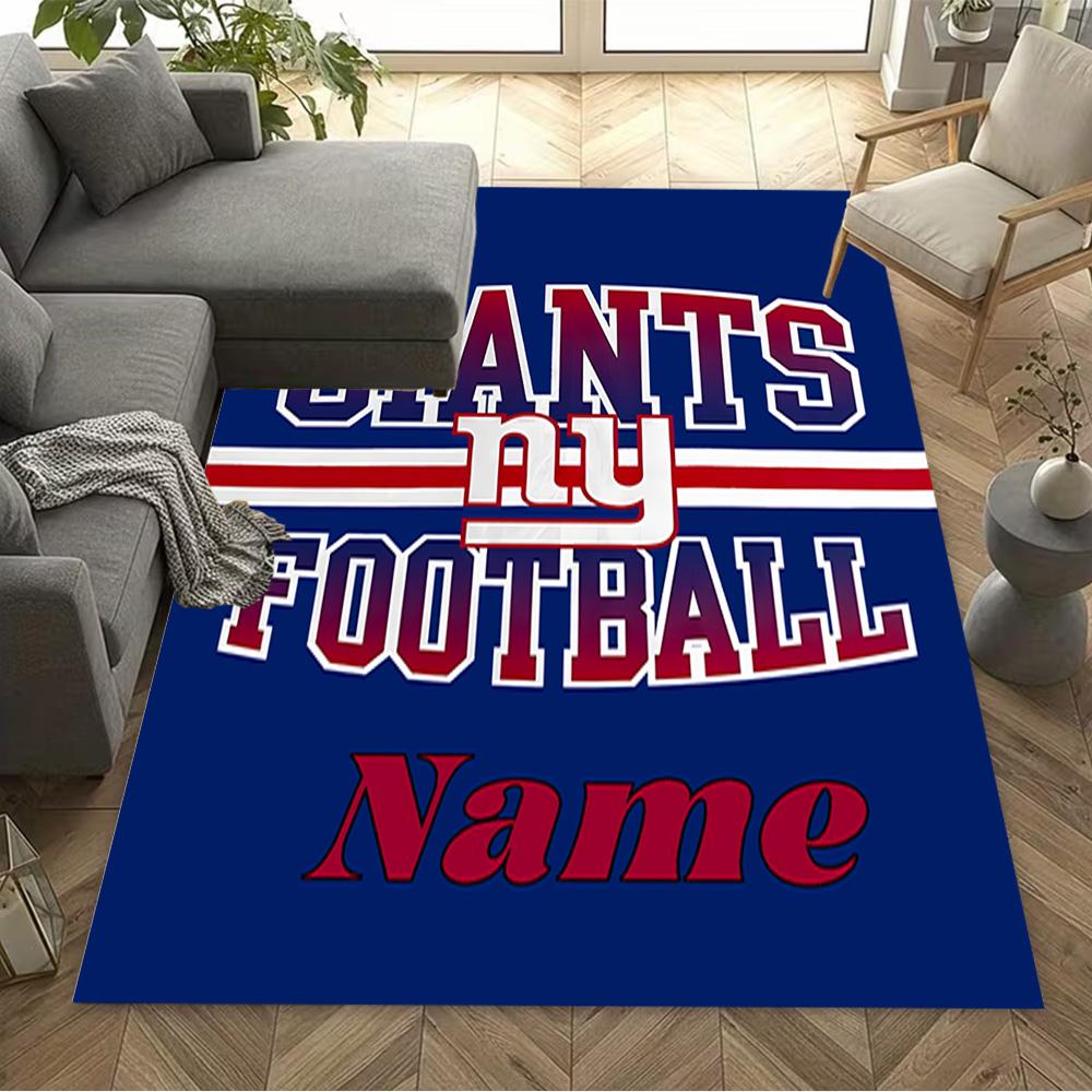 Giants Football Personalized Text Area Rug Perfect for Decorate Room Hallway Living Rooms Game Room Antislip Carpet Anime Office Decor Spiritual Gift