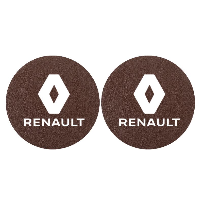 Car Water Cup Anti Slip Pad PU Water Cup Pad For Renault Clio Sandero Captur Megane R5 4 E-tech Scenic Austral Rafale Symbioz S777