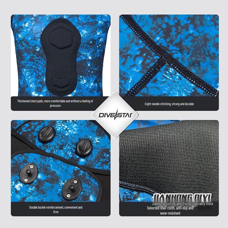 DIVESTAR Men's 0.5mm Neoprene and Lycra Diving/Spearfishing Wetsuit