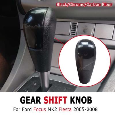 Hight Quality Gear Shift Knob For Ford Focus MK2 Fiesta 2005 2006 2007 2008 2009 2010 2011-2014 Black / Chrome / Carbon Fiber