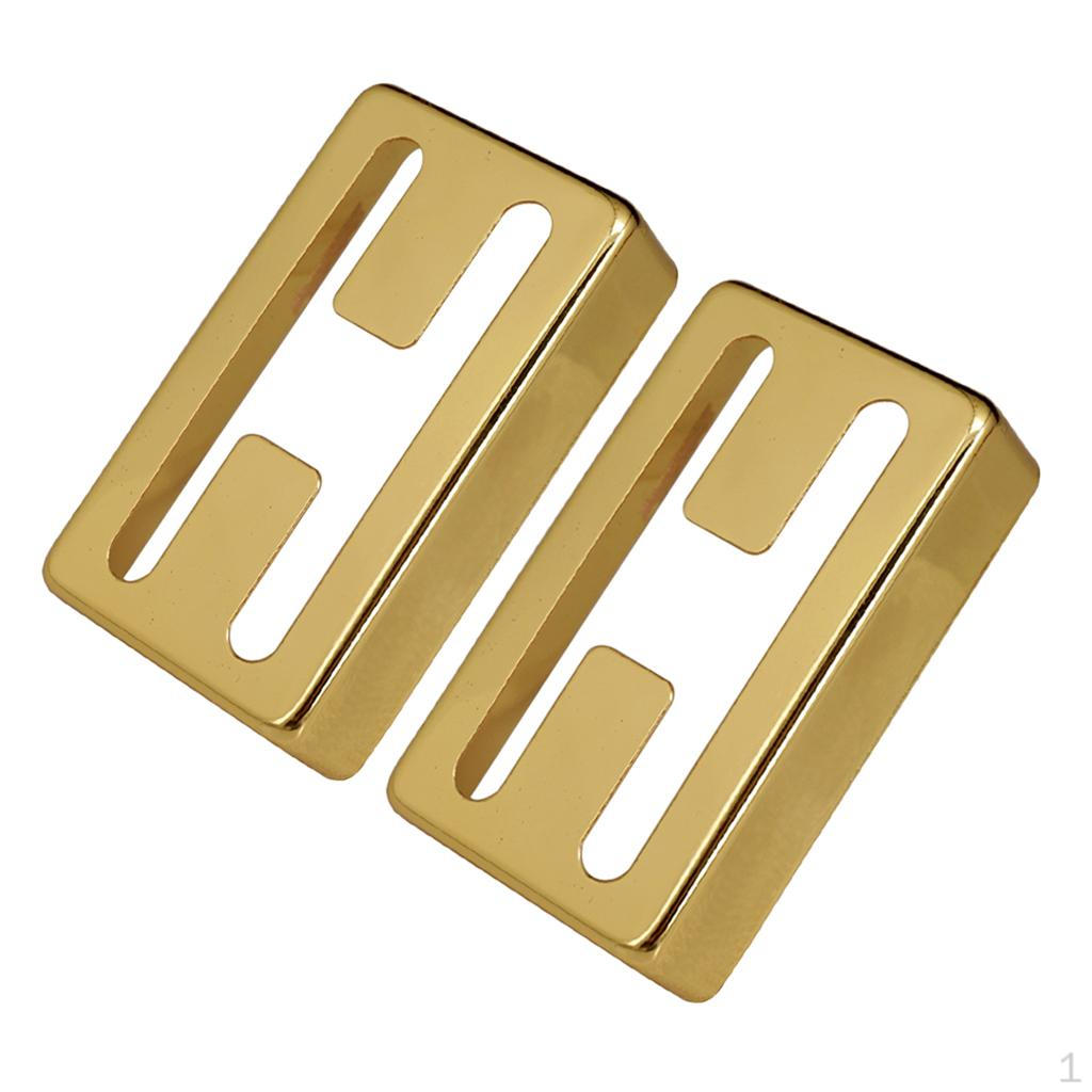 2pcs Brass Electric Guitar Pickup Cover Covers H-Shaped 3 Colors