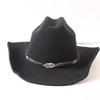 Popular European and American Classic Imitation Cashmere Felt Hat, Men's and Women's Fashion Seamless Edge Western Cowboy Hat