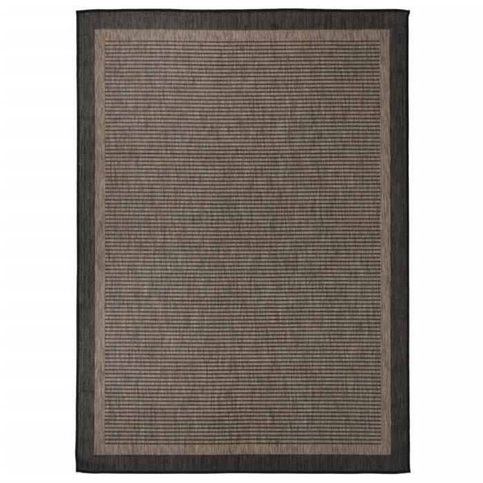VidaXL Outdoor Flatweave Rug 200x280 Cm Dark Brown