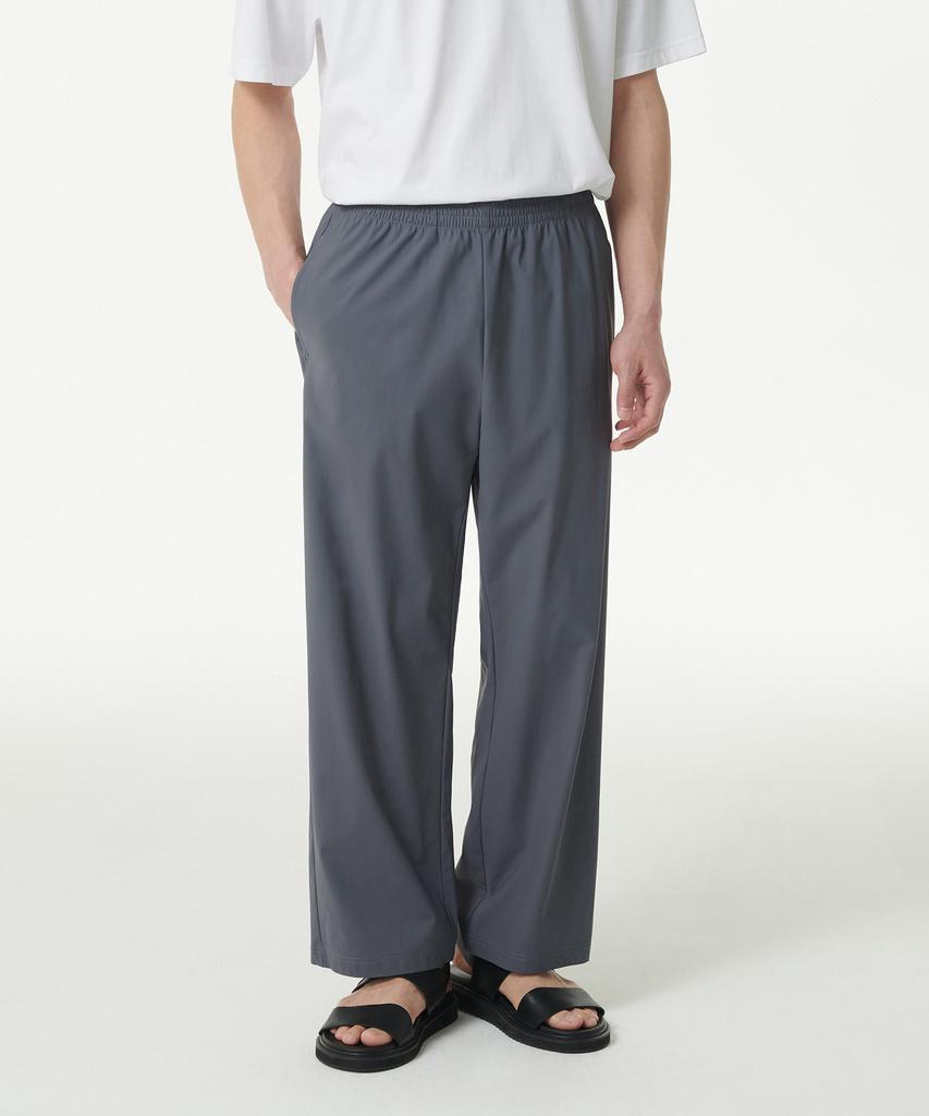Musinsa Standard [Cooltandard] Cooling Wide Elastic Waist Pants [Blue Gray]