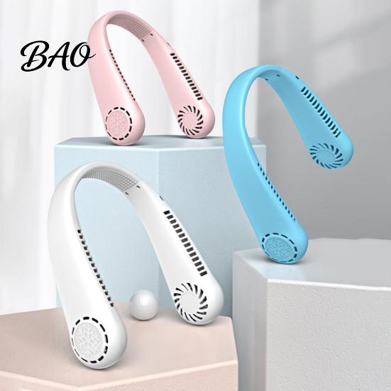 Long Battery Life Fan Neck Fan, Lightweight Bladeless Hanging Portable Hands Free 3 Speed Adjustable Design, Personal Safe