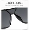 New retro large frame sunglasses men's and women's fashion UV protection sunglasses double beam pilot sunglasses