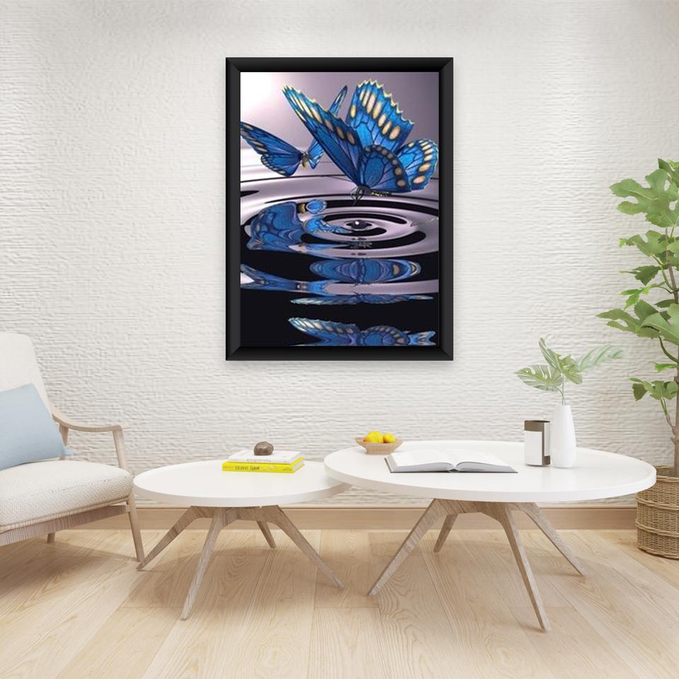 DIY Butterfly 5D Diamond Painting Full Round Drill Cross Ctitch Kits Animal Diamond Embroidery Mosaic Gift Wall Art Home Decor