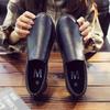 Mode Schwarz Mikrofaser Wasserdicht Herren Damen Freizeitschuhe Flacher Boden Weiche Sohle Slipper Verschleißfest Rutschfest Sneakers Herrenschuhe