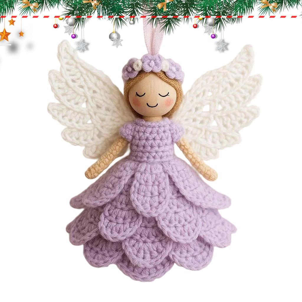 Beginner Crochet Kit for Adults Angel Doll Ornament Craft Knitting Set Crochet Craft Kit for Women Men Hobbyists Enthusiasts