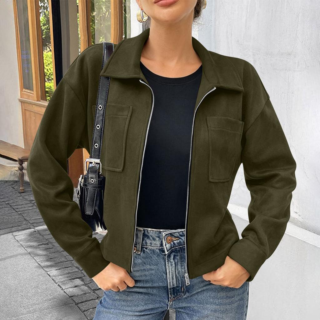 Women's Long Sleeve Jacket with Zipper