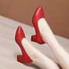 Damen 5,5CM High Heel Schuhe Leder Spitzpumps Mode Bequeme Arbeitsschuhe Damen Hochzeitsschuhe Zapato Mujer