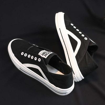 Spring and Summer Shoes Men's One-pedal Lazy Cloth Shoes Men's Two Wear Canvas Shoes Trendy Shoes Versatile Casual Board Shoes Men's Shoes