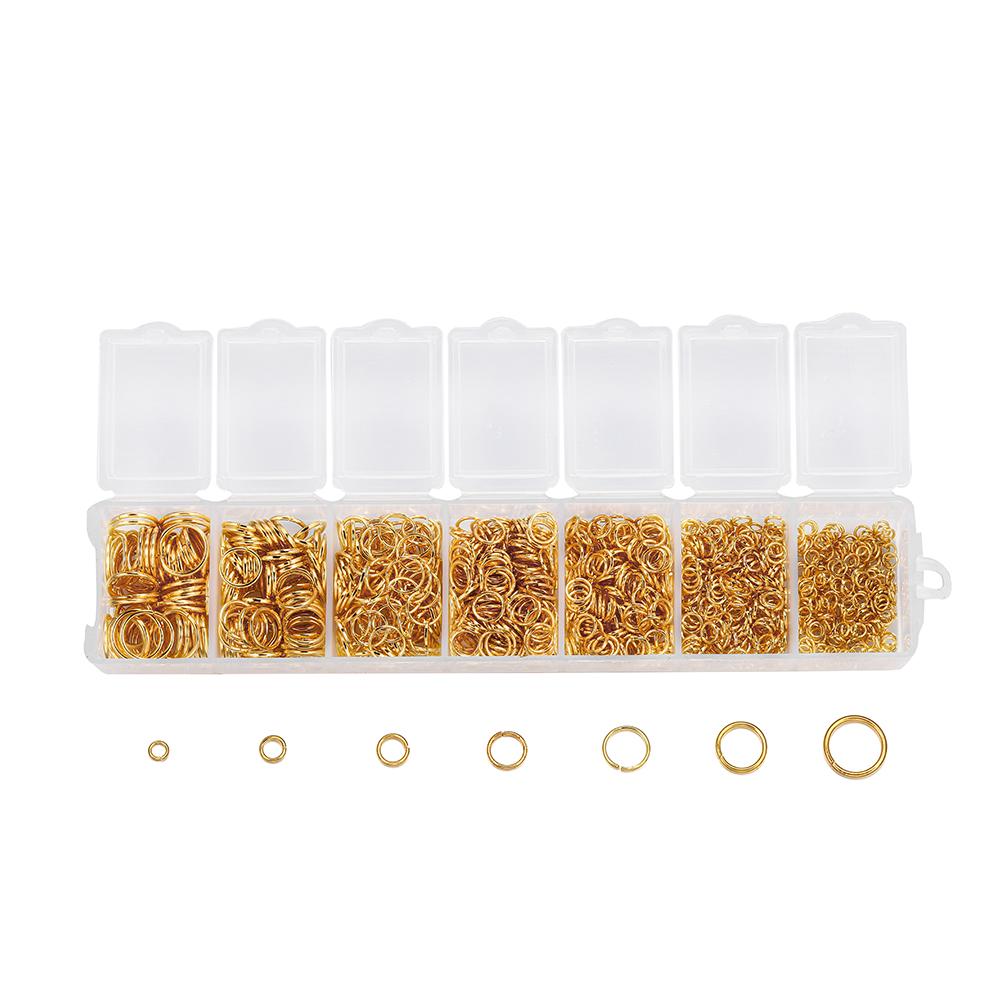 1370PCS/Set 3 4 5 6 7 8 10 mm Open Jump Ring Connectors DIY For Necklace Bracelect Jewelry Making kits Finding Supplies sets