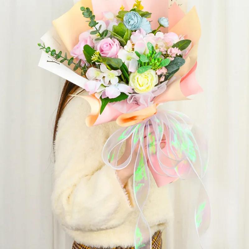 Fishtail Yarn Ribbon Cake Bow Headpiece Gift Baking Embellished Ribbon Flower Packaging Floral Yarn Ribbon