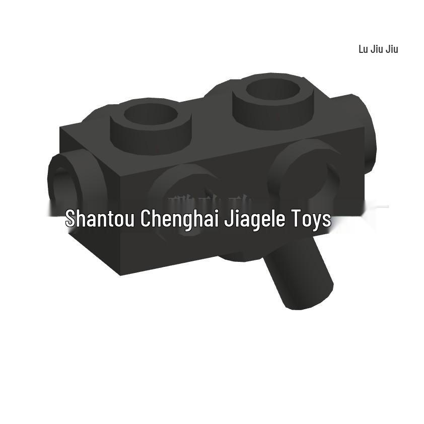 Cross-border MOC Building Blocks: Compatible Gun Weapon with Six-Sided Hole & Handle