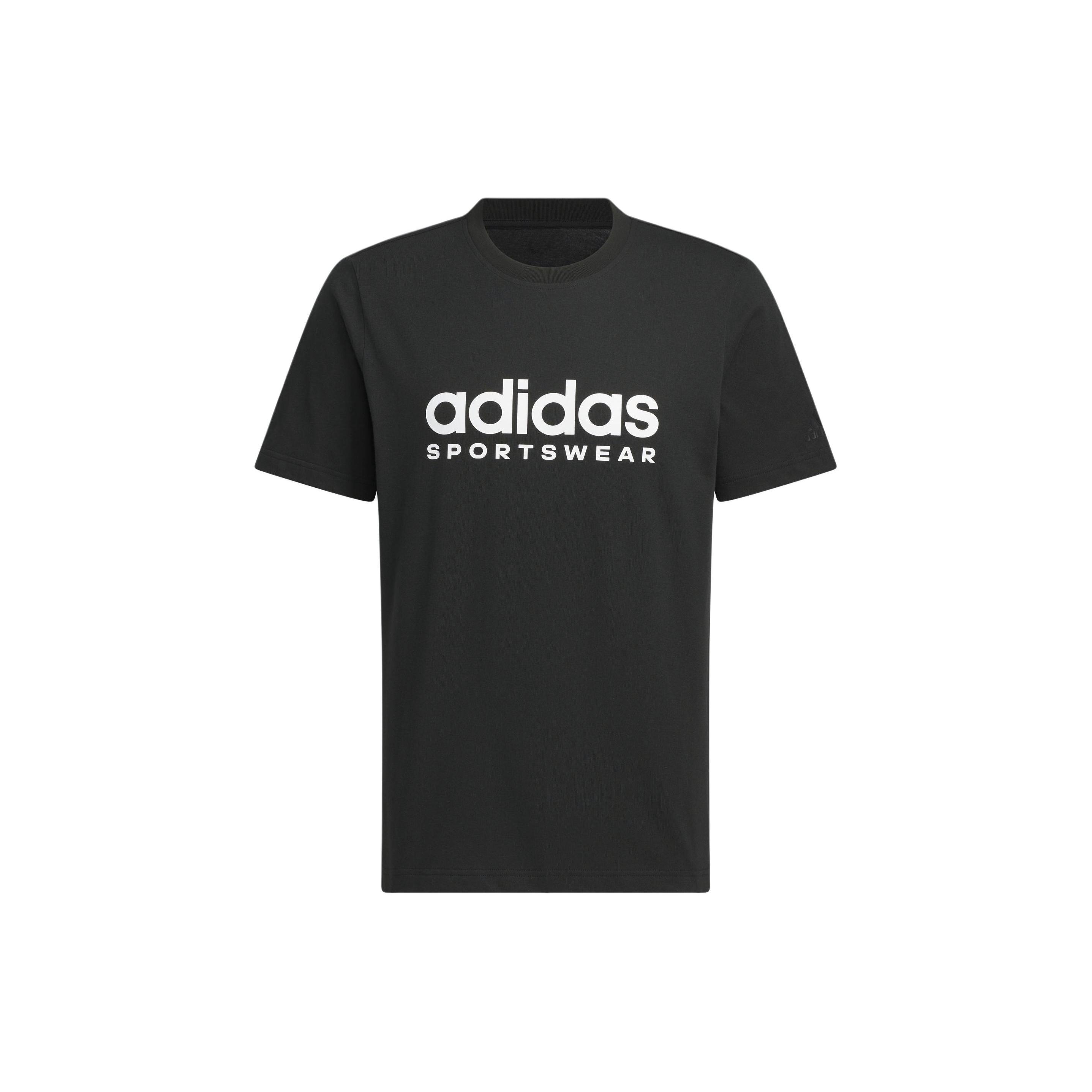 adidas Big Linear Logo T-shirt Asia Sizing  Black White  Men s JI9069 XS