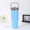 Simple 30oz Stainless Steel Tumbler with Handle, Double Wall Vacuum Insulated, Portable Ice Buster Car Cup