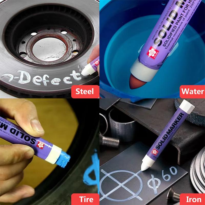 1Pcs Japan  Solid Paint Pen Waterproof Xsc Industrial Metal High Temperature Tire Marker Permanent Office Supplies