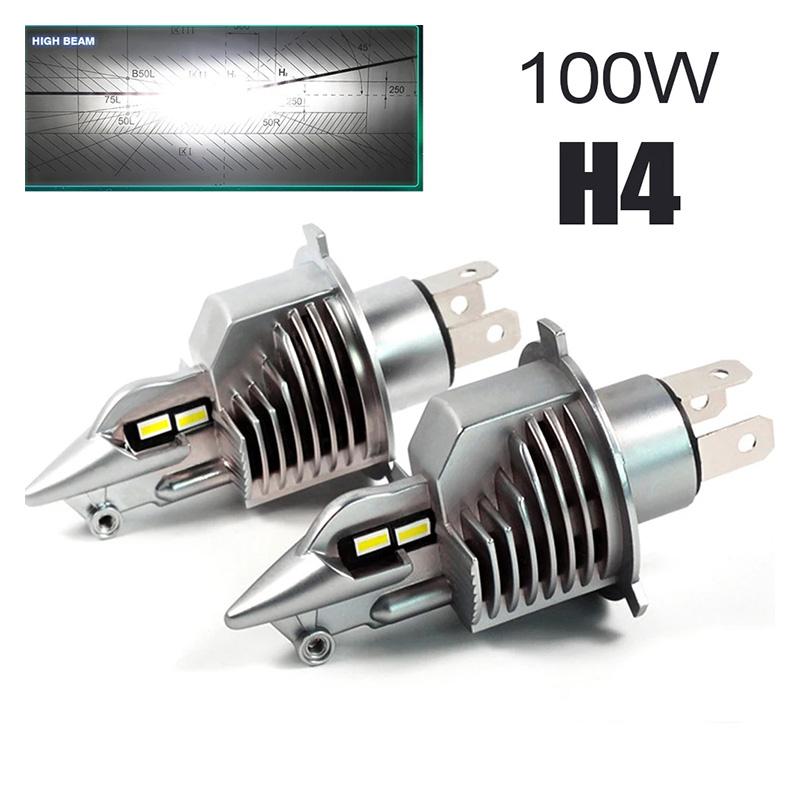 H4 Led Bulbs Car motorcycle Headlight 72W 12V 24V 6000K Super Led H4 Car headlight Bulbs lamp Led H4 8000LM Auto