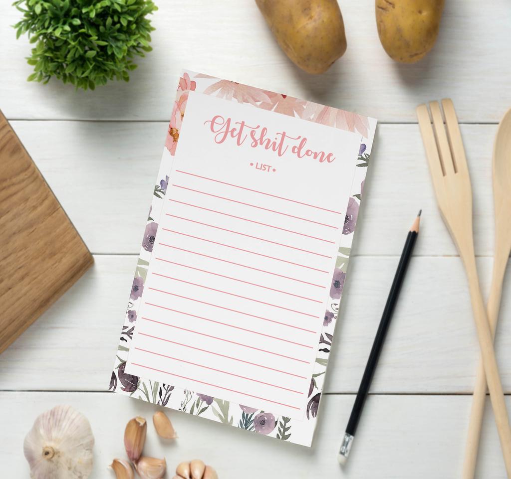 Inkdotpot Dagsplanleggerliste Notatblokk Notatblokk, Udatert gjøremålsliste Avrivningsblokk - 4,5 x 7,5 tommer (50 ark) Arrangør