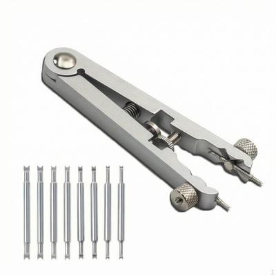 Timepiece Band Pliers Adjustable Tool with Pins Professional Spring Bar for Watchmakers,