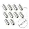 10PCS Stainless Steel 304 Hand Screw Wire Rope Clip Clamp Fit with Hexagon Grub Bolts Buckle for 2 3 4 5 6 8 10mm Cable