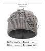 Unisex Distressed Knit Beanie - Trendy Autumn/Winter Fashion Hat