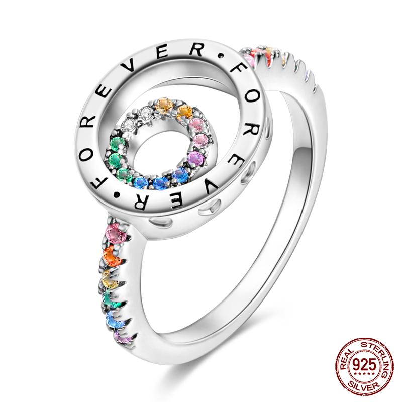 Original Design 925 Silver Blue Zircon For Ring Fit Women Wedding Wedding Wedding Engagement Silver Gift