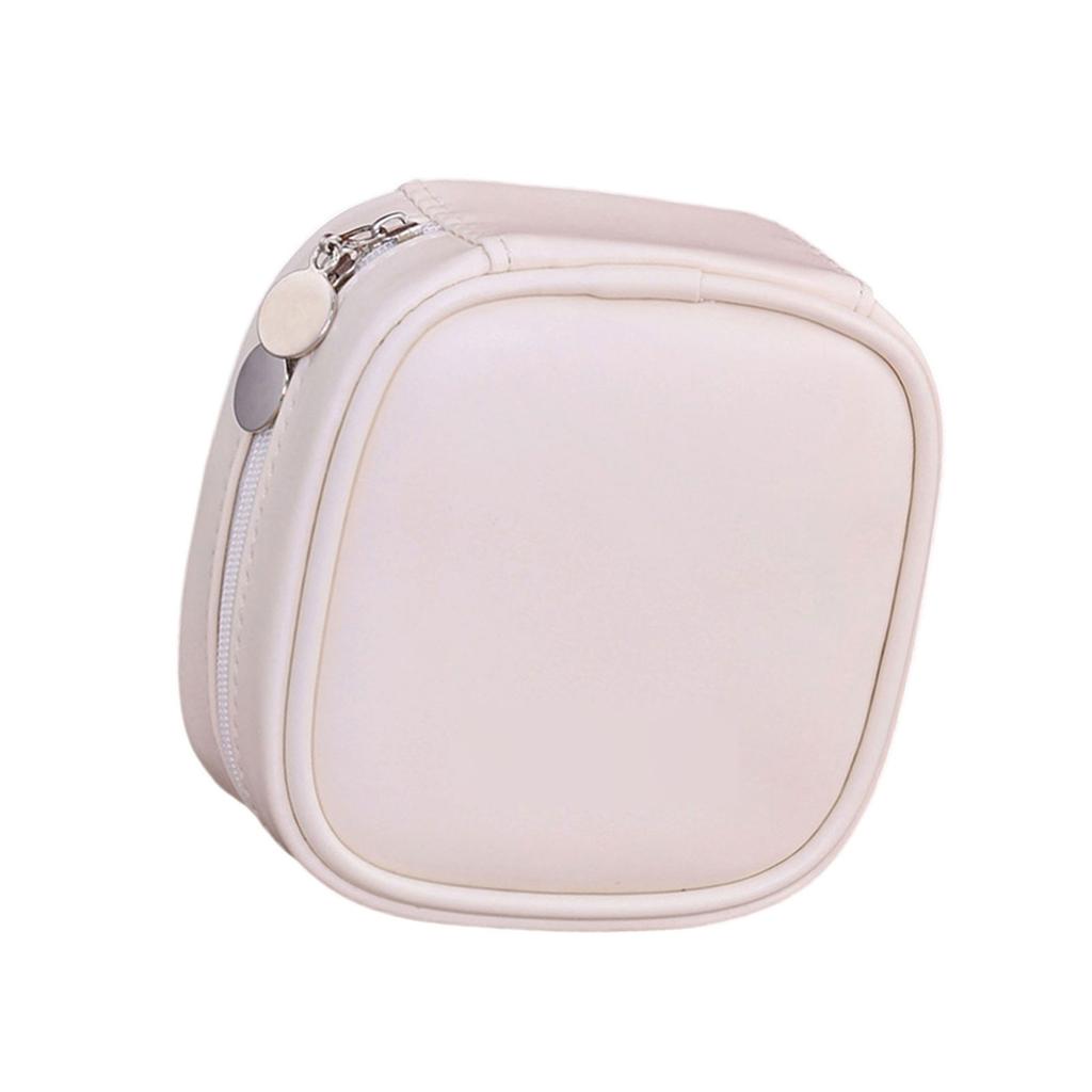 Soft Leather Jewelry Travel Pouch Pull Cord Closure System For Organizing Necklaces Earrings Bracelets Storage Box