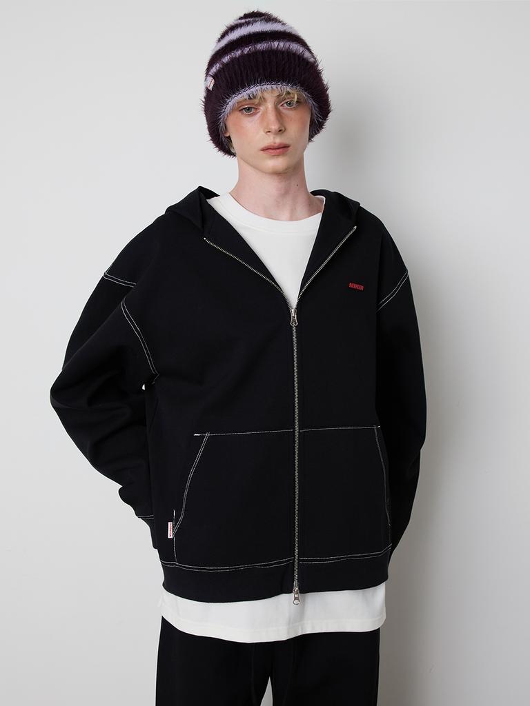 MEENDERI [Unisex] Mixed Stripe Knit Beanie - Lavender Plum