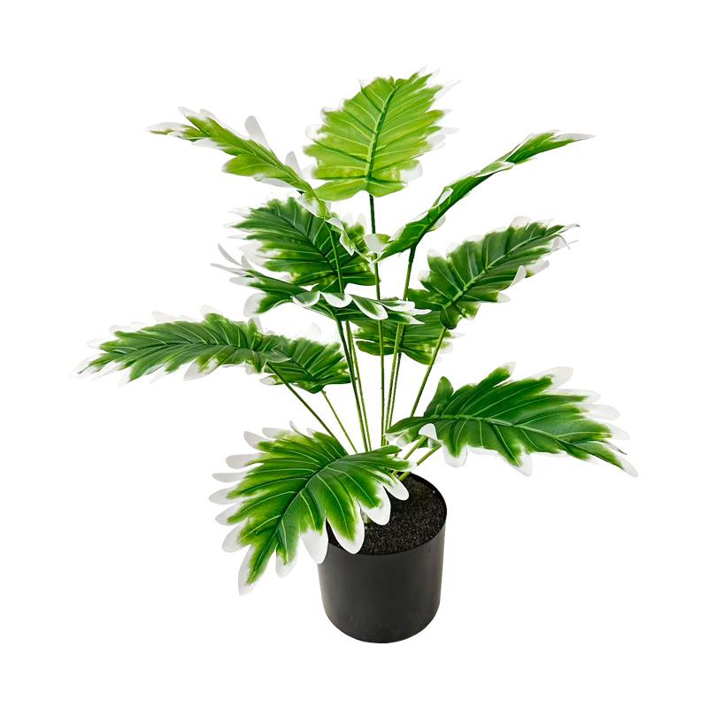 Nordic Style Artificial Green Buddha Hand Leaf Plant for Indoor Decoration