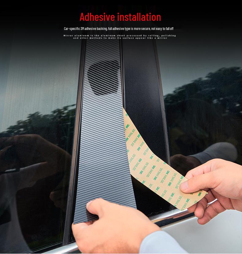 Saab X35 Carbon Fiber B & C-Pillar Window Trim Stickers