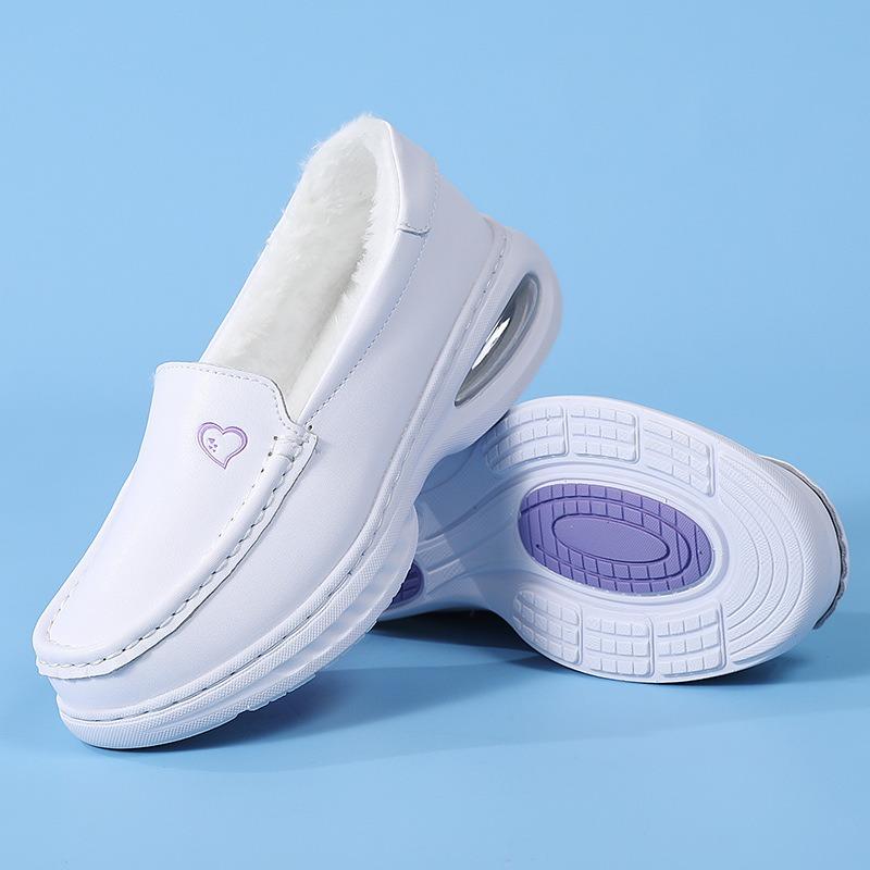 Air Cushion Nurse Shoes Women's Spring and Summer New Leather Hollow Soft Sole Breathable Special Medical Work Shoes In Stock