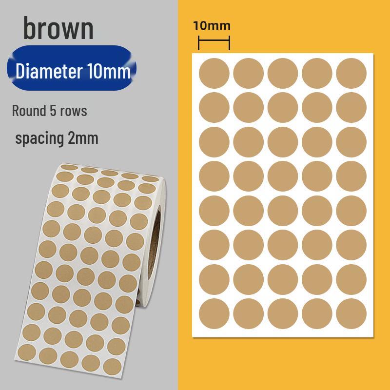 Colorful Self-Adhesive Round Dot Stickers - Writable Small Paper Labels