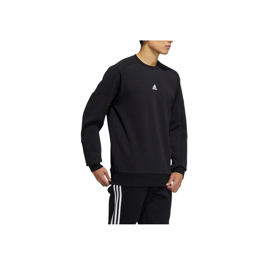 adidas Crew Neck Logo Sweatshirt Men Sweatshirt Black HD0349