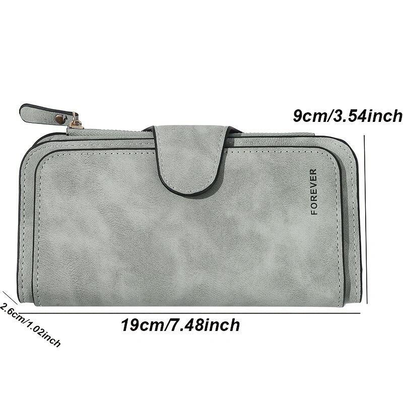 Women Fashion Matte Short Wallet PU Leather Zipper Hasp Frosted Ladies Purses Money Coin ID Card Holder Girls Cute Clutch