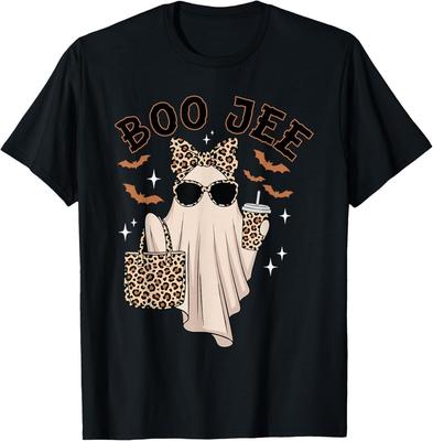 Boo JEE Boujee Pink Ghost Halloween October Vibes T-Shirt Unisex T-Shirt