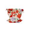 Bolsa de algodón y lino con cordón para almacenamiento con diseño floral, bolsa de almacenamiento con acabado para mujer, bonita bolsa de maquillaje, regalo de Navidad, organizador de joyas y dulces