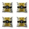 Polyester Pillow Case Leopard Print Decorative Home Bedside Cushion Cover 26 English Letter Printed Pillow Case