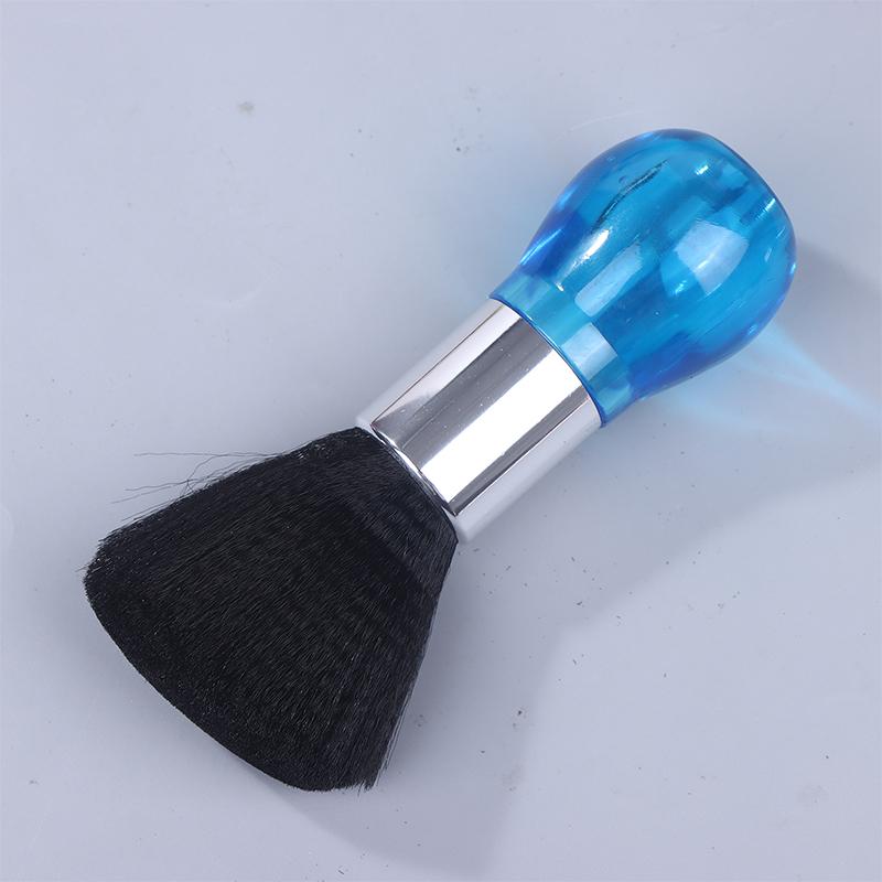 Spazzola Morbida da Parrucchiere Spazzola Nera da Parrucchiere Pulizia Capelli Collo Spolverino Viso Anello Taglio Capelli Pettine per Styling Barba