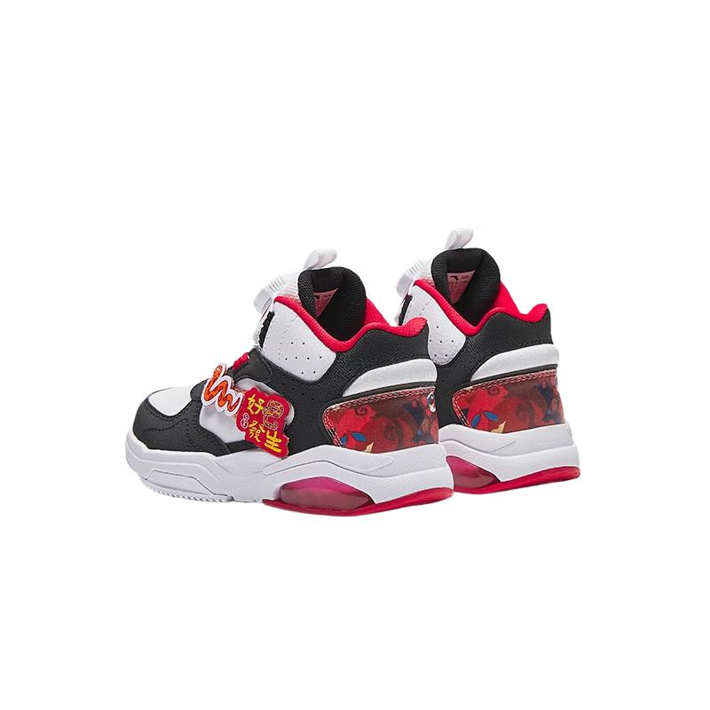 Anta Kids Comfortable Simple Slip-Resistant Durable Mid-Top Casual Shoes Kids sneaker White Black Classic-Red 312519931-1
