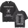 T-shirt Grafica Maglietta Lavata Unisex Uomo Donna Rock Oversize Magliette Unisex Vintage Alternative Metal