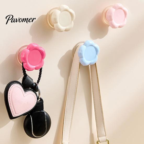 Kitchen Organization Hooks Flower Suction Cup Hook, No Drilling Removable And Reusable Plastic Hanger, Glass Mirror Hangers Waterproof Adhesive