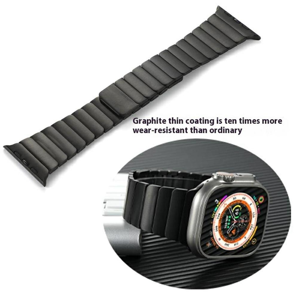 Für Apple Watch 10 46 mm/Ultra 2/Ultra 49 mm/9 8 7 45 mm/SE (2023) SE (2022) SE 6 5 4 44mm/3 2 1 42mm Magnetisches Metall-Uhrenarmband