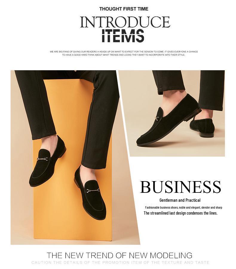 Britischer Sommer-Suede-Leder-Loafer: Mattierte, Atmungsaktive Slipper für Geschäft & Freizeit