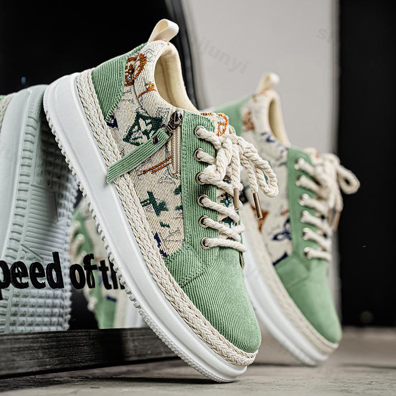 

Men s Ccise Design Low Top Thick Soled Casual Shoes 2026 New Autumn Fashi Trend Versatile Comfortable N Slip Flat sneakers 44